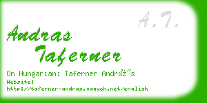 andras taferner business card